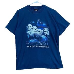Vintage Mount Rushmore T Shirt Medium USA Made Prairie Mountain Graphic Tee